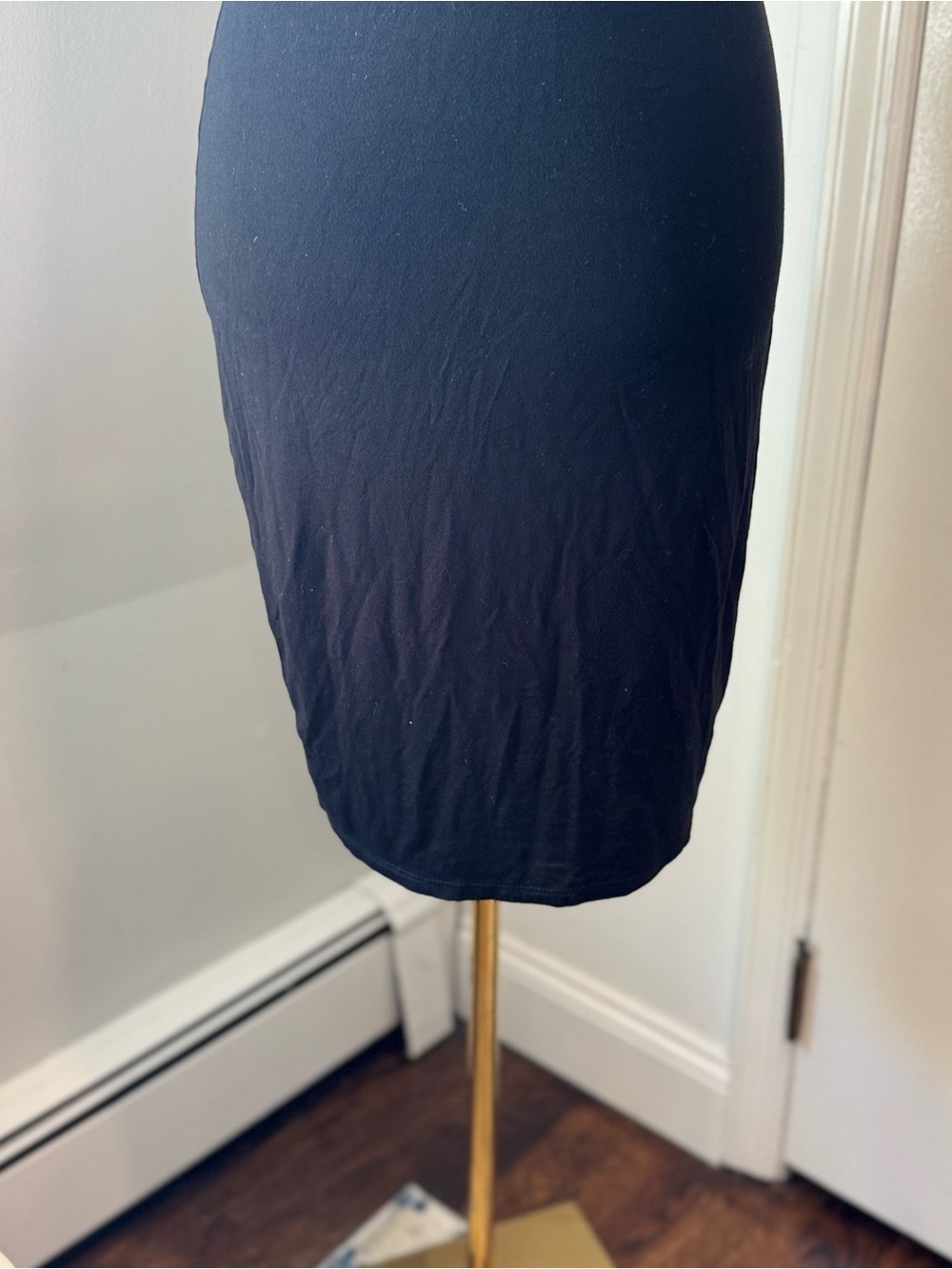 See You Monday Black Racerback Bodycon Stretch Midi Dress Size Large - Picture 5 of 8